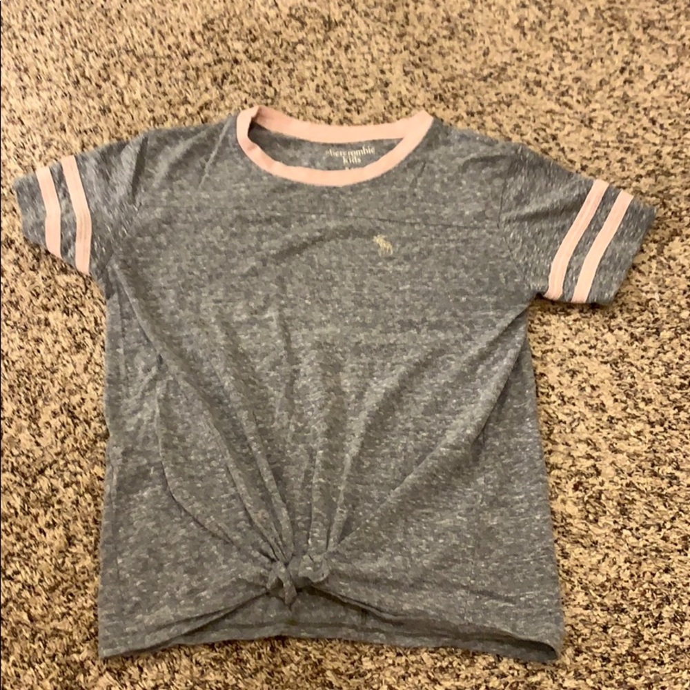 Pink and grey Abercrombie tee-shirt
